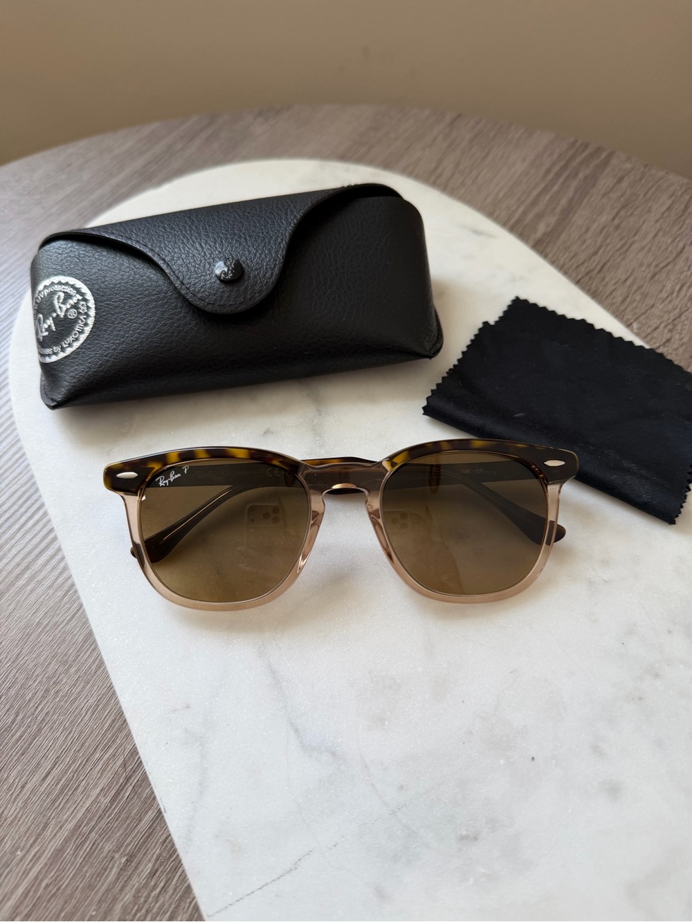 Ray-Ban Clubmaster Sunglasses in Tortoise and Brown Gradient